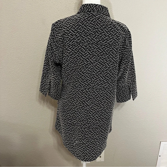 Zozo black & white tweed jacket with three-quarter length sleeves size medium - Picture 9 of 15